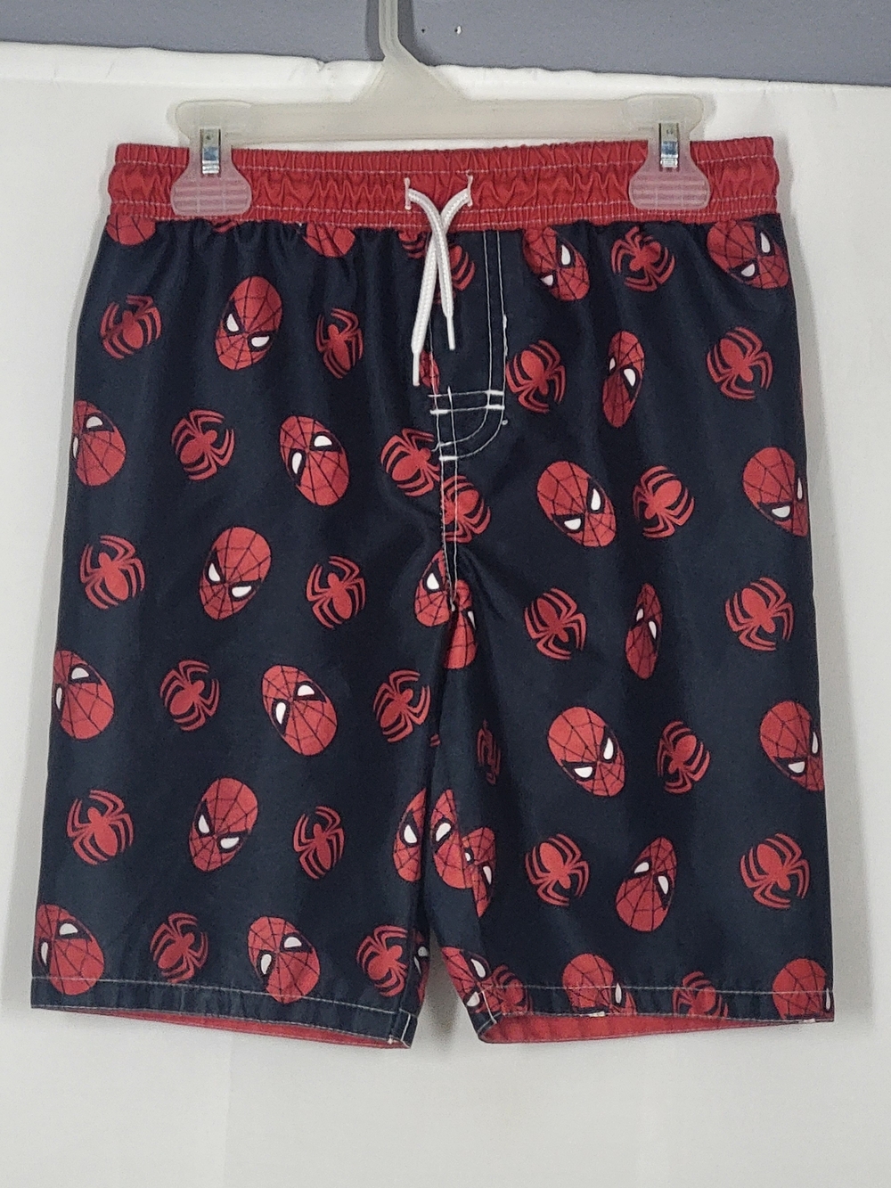 Marvel Boys Black & Red Spider-Man Swim Trunks